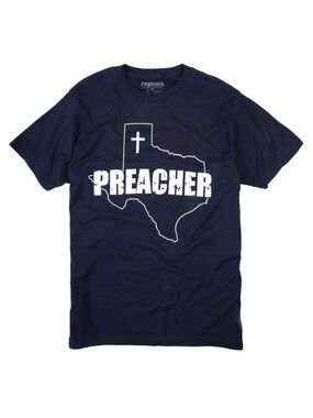 NWT Hot Topic Preacher Texas AMC TV Series Navy Blue T-Shirt Mens Size Medium